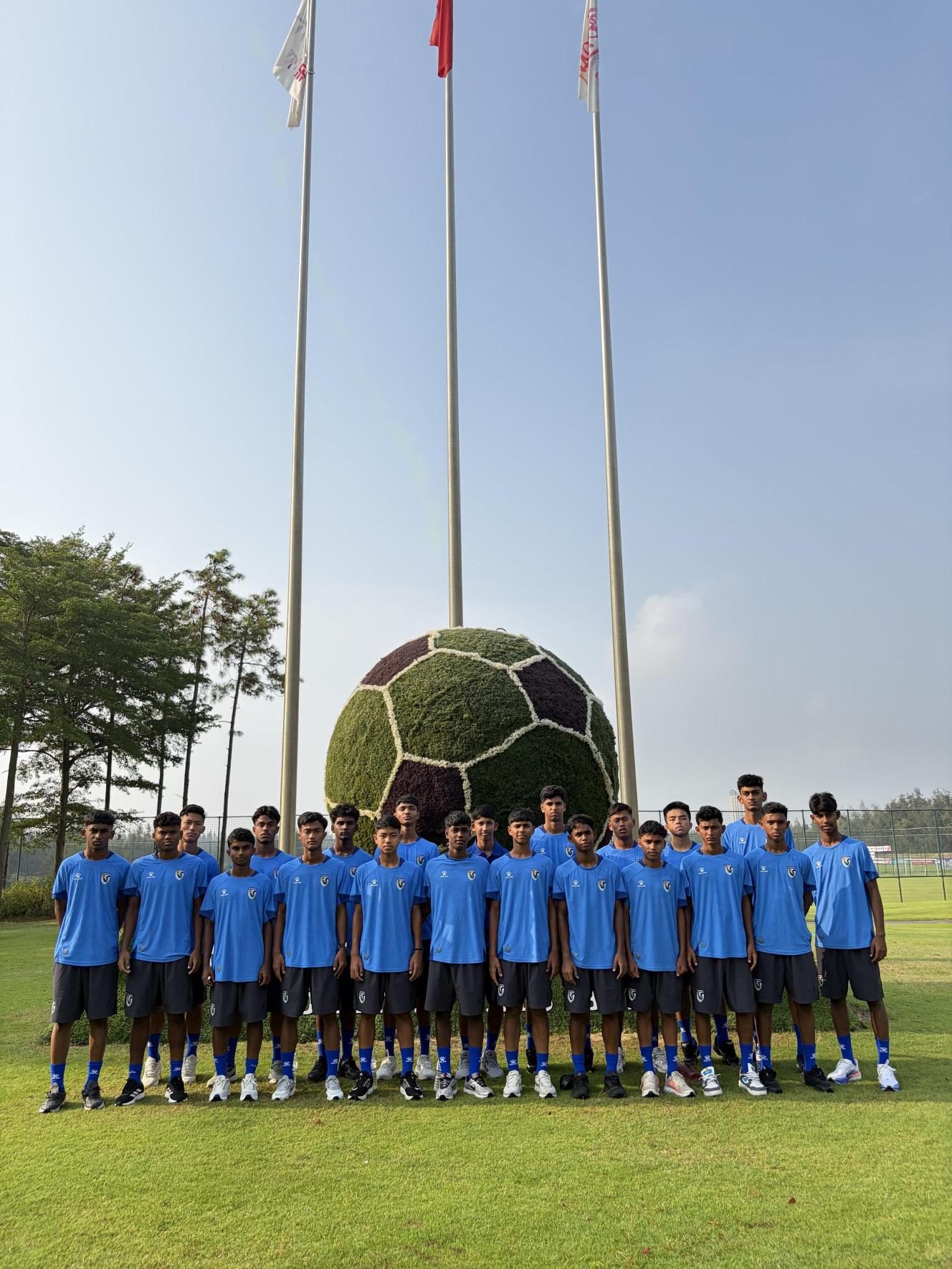 FC Madras players at the Hooray International Football Training Base
